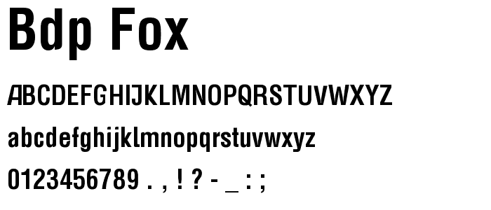 BDP FOX font